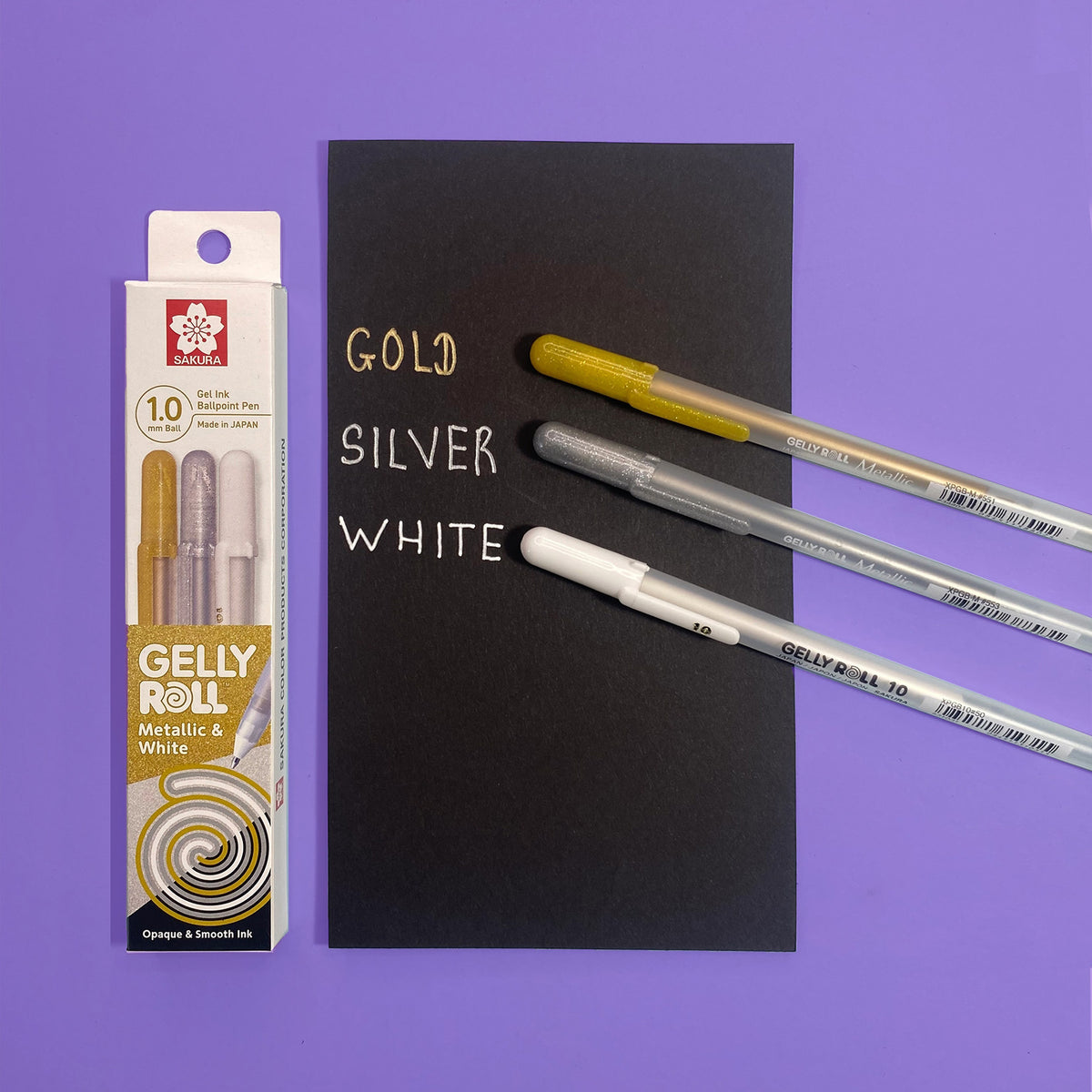 Sakura Gelly Roll Pen Set 3 Gold Silver White