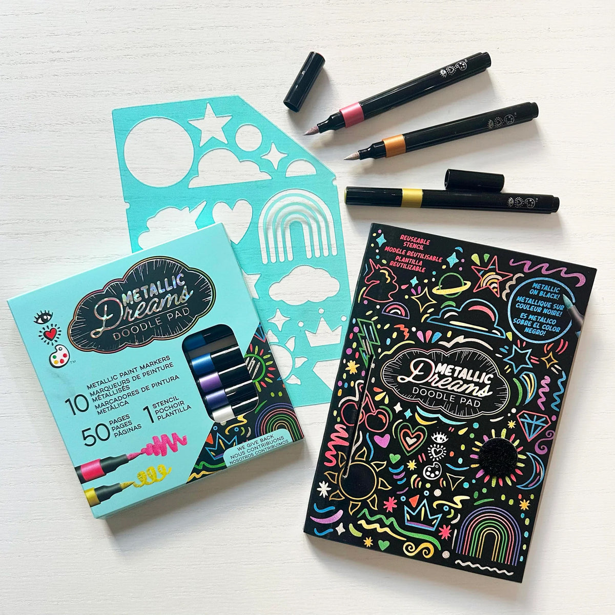I Heart Art Doodle Pad Metallic Dreams