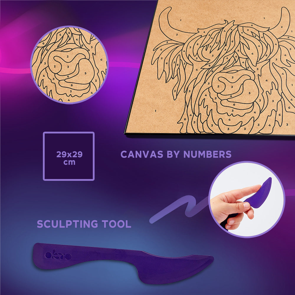 Okto Colouring Clay By Numbers Irish Cow