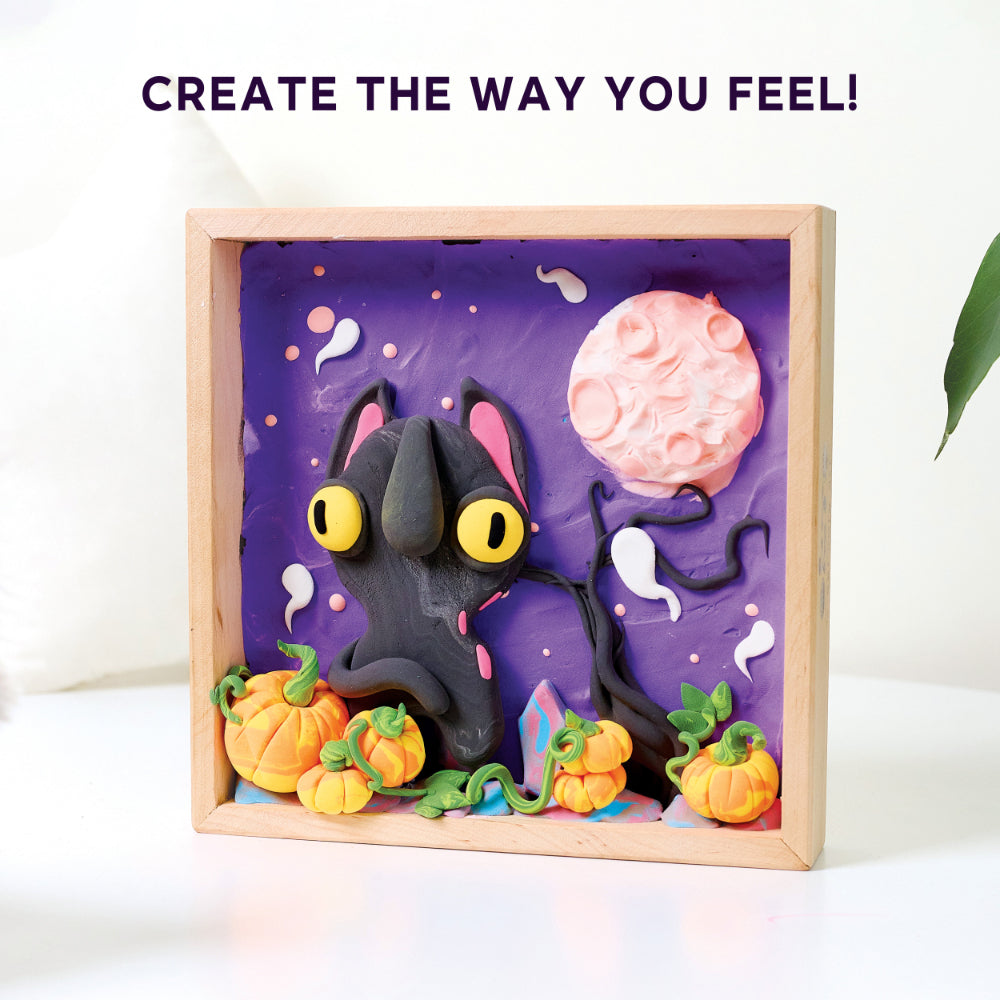 Okto Wood & Craft DIY Little Worlds Kids Kit Ghost Cat