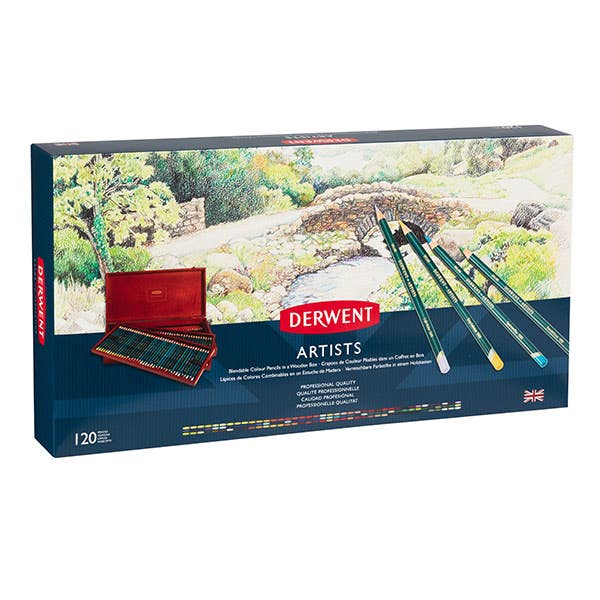 Derwent Artists Wooden Box Set 120