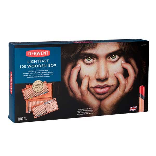 Derwent Lightfast Wooden Box Set of 100