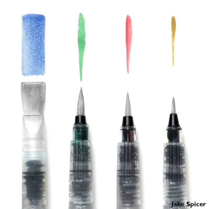 Derwent Push Button Waterbrush Set 4