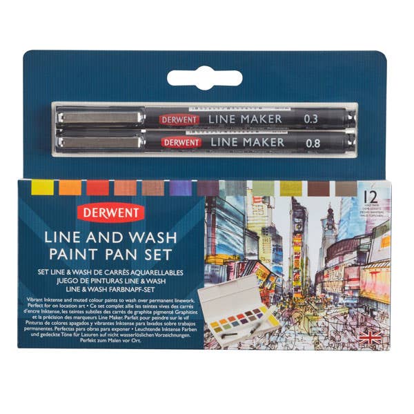 Derwent Line and Wash Paint Pan Set