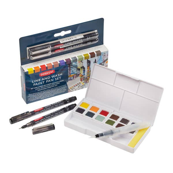 Derwent Line and Wash Paint Pan Set