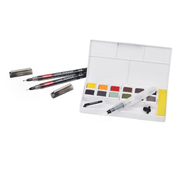 Derwent Line and Wash Paint Pan Set
