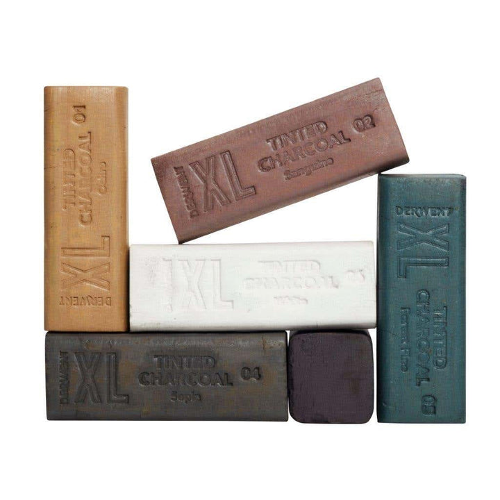 Derwent XL Tinted Charcoal Block Tin Set 6