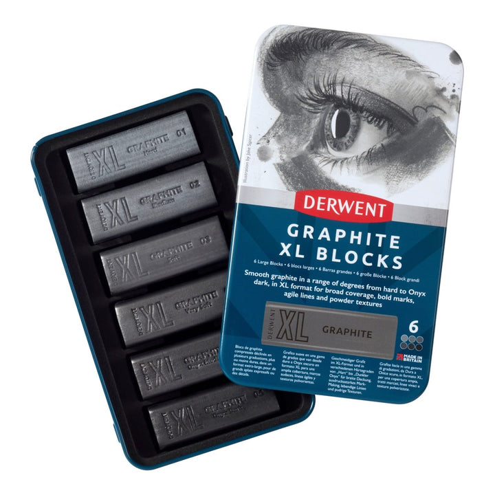 Derwent XL Graphite Block Tin Set 6