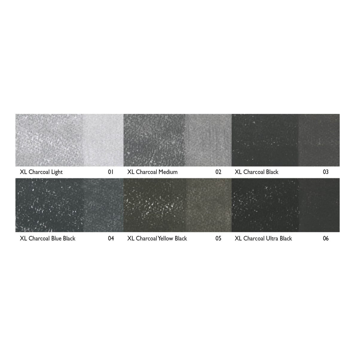 Derwent XL Charcoal Block Tin Set 6