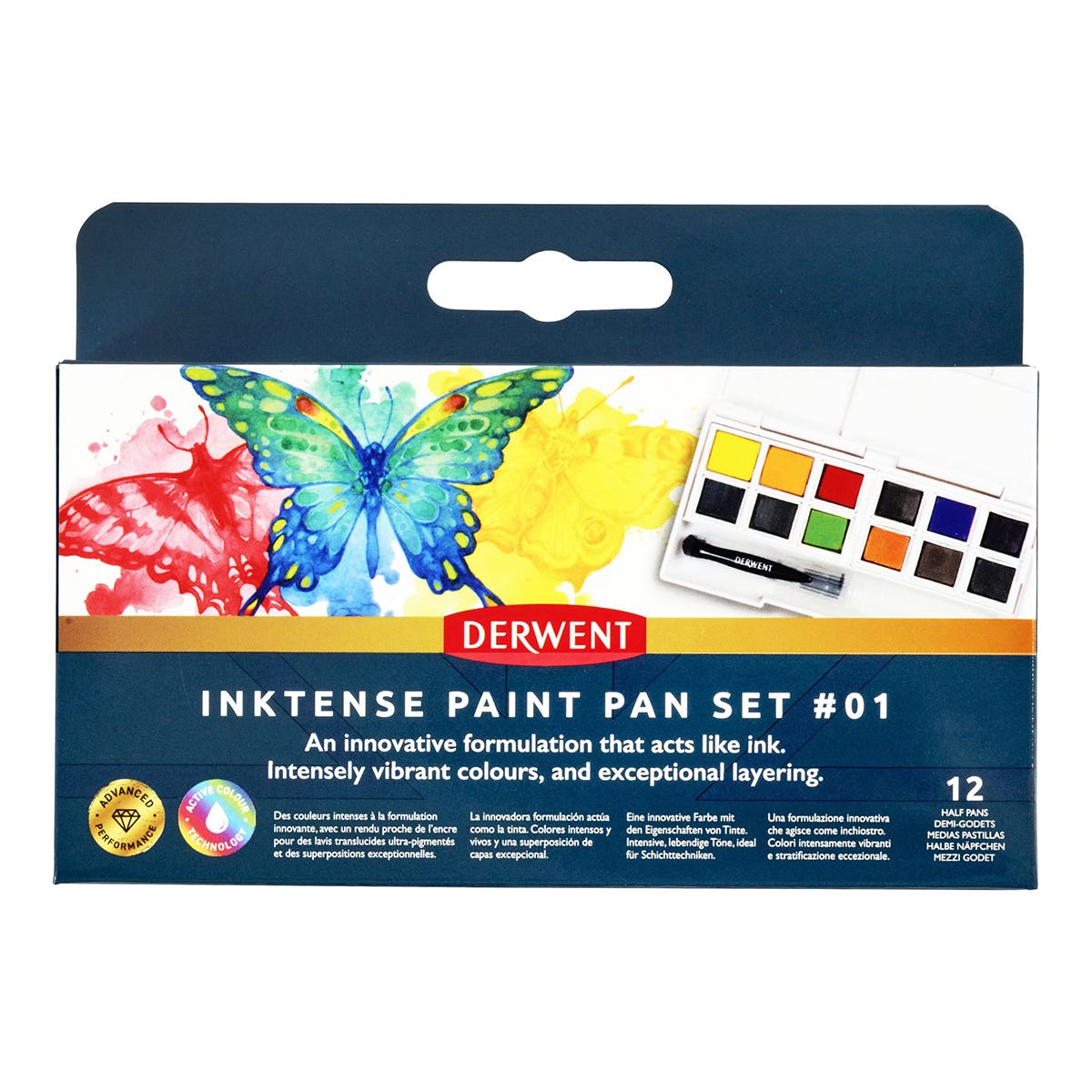 Derwent Inktense Paint Pan Set 12