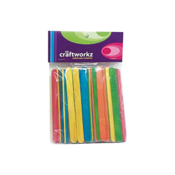 Assorted Coloured Craft Sticks