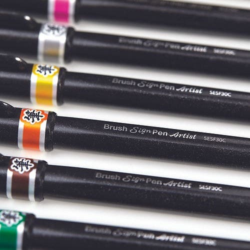 Pentel Artist Brush Sign Pens