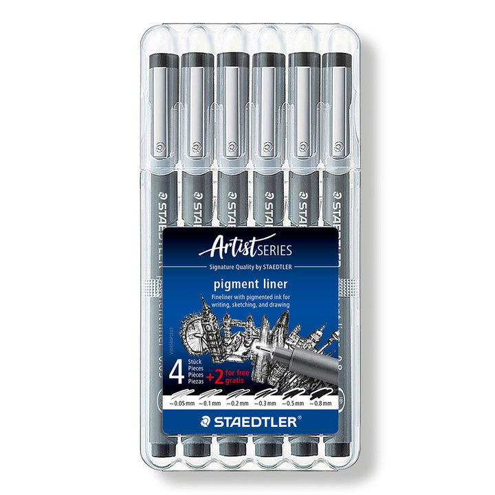 STAEDTLER Pigment Liner Assorted Nibs Set 4 + 2