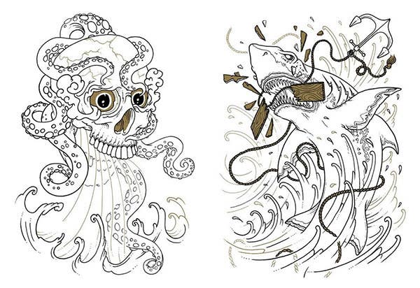Tattoo Colouring Book