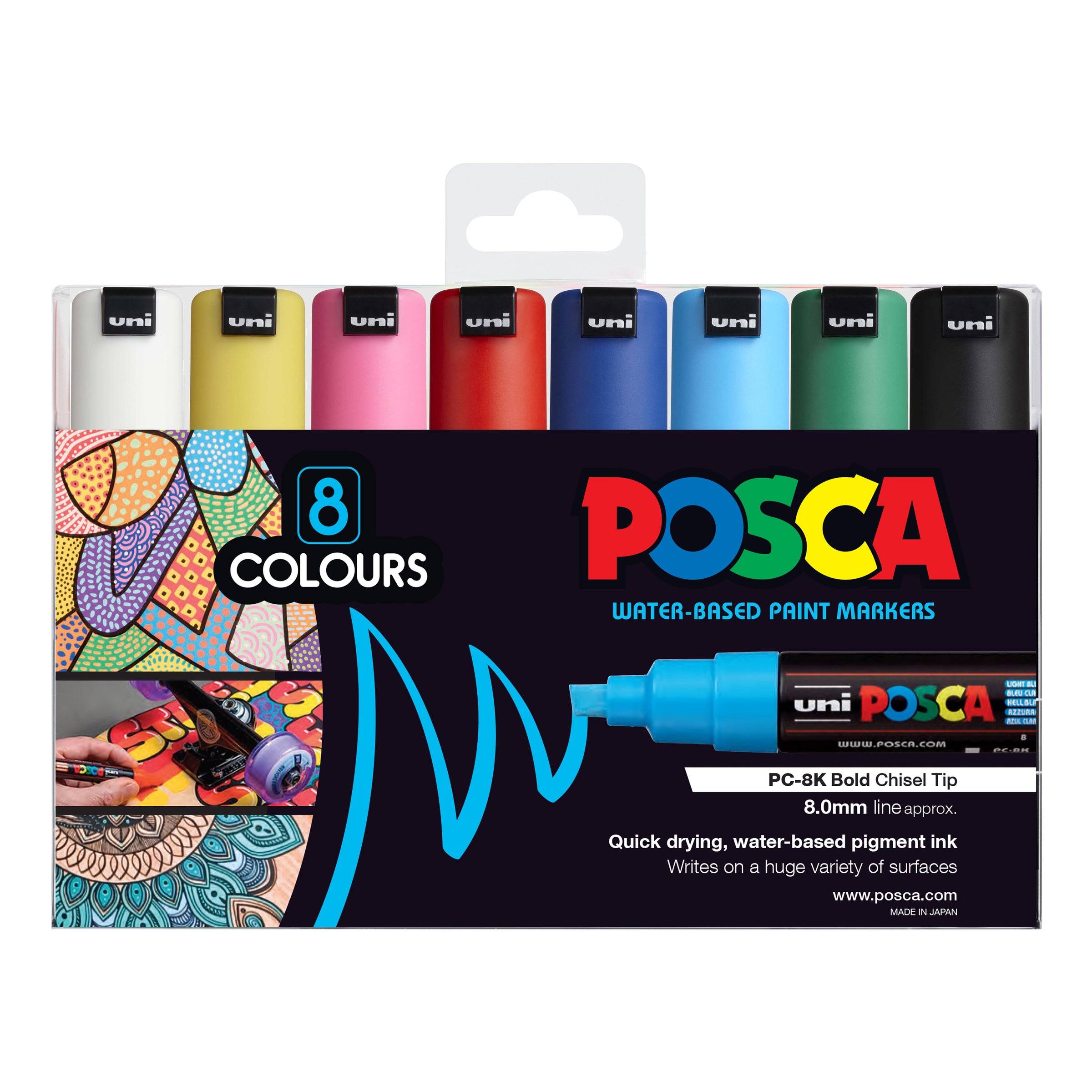 Posca Marker Broad (PC-8K) Sets of 8