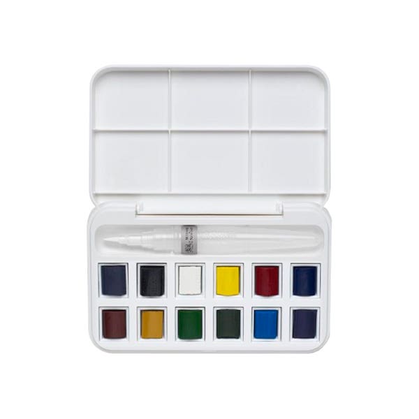 Winsor & Newton Cotman Half Pan And Brush Pen Set