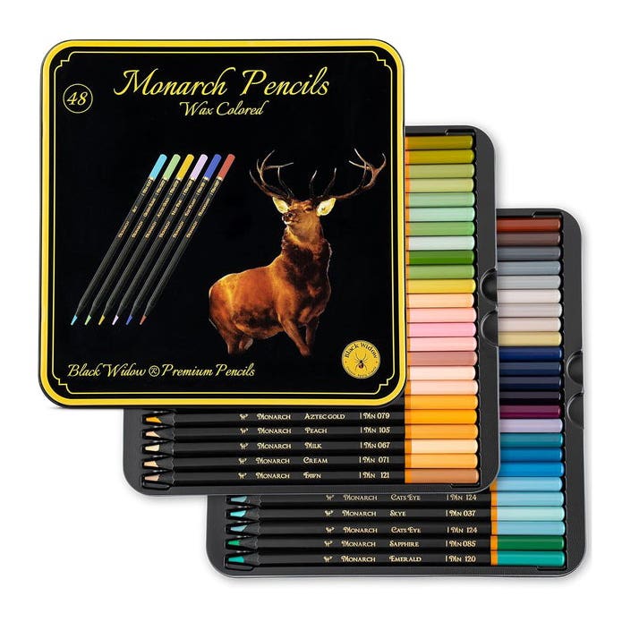 Black Widow Colour Pencil Monarch Set 48