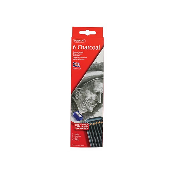 Derwent Charcoal Pencils Tin 6