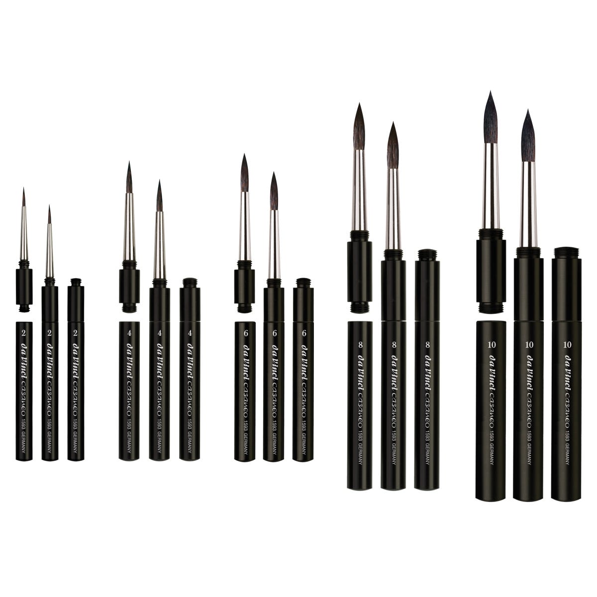 Da Vinci Casaneo 1593 Travel Pocket Synthetic Round Brushes