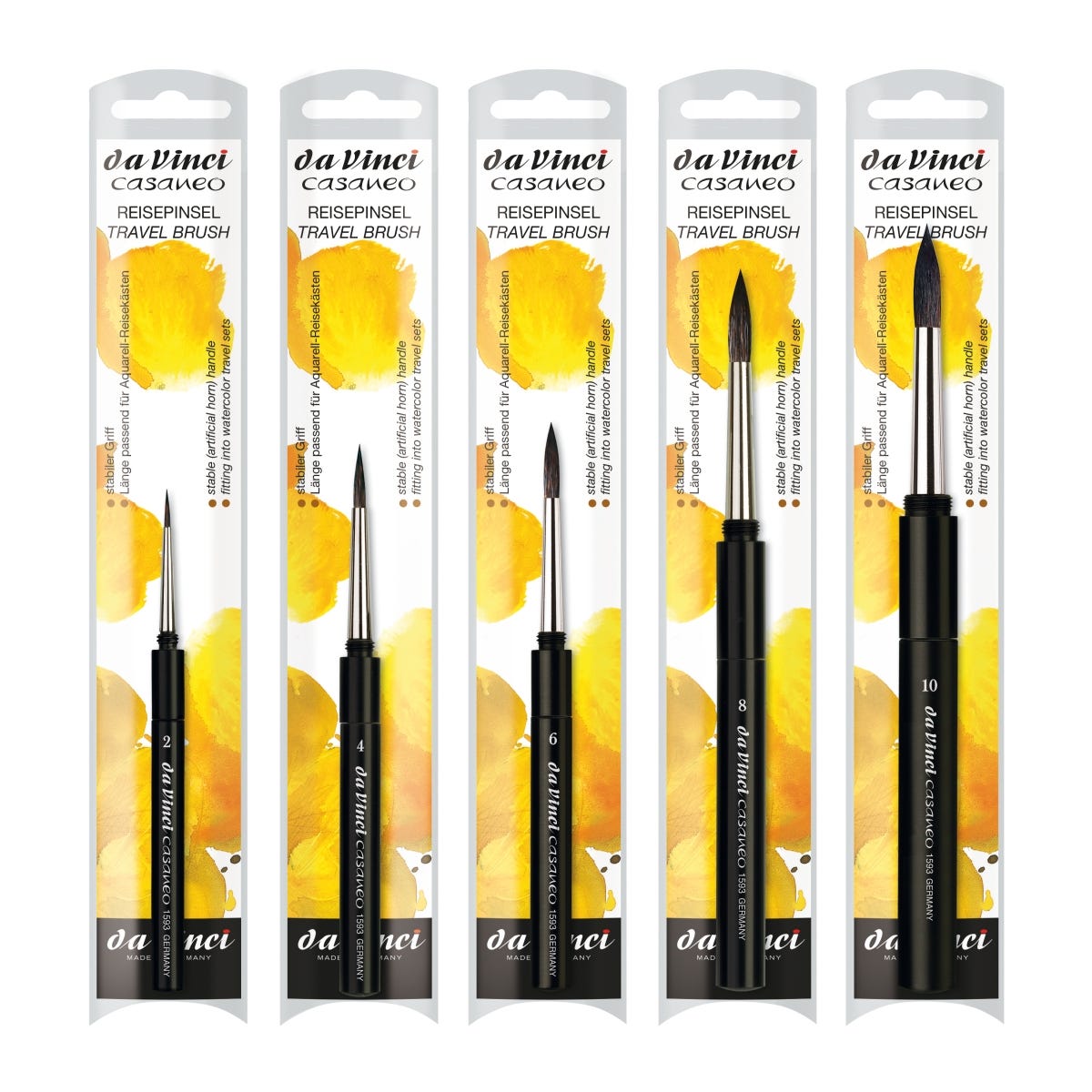 Da Vinci Casaneo 1593 Travel Pocket Synthetic Round Brushes