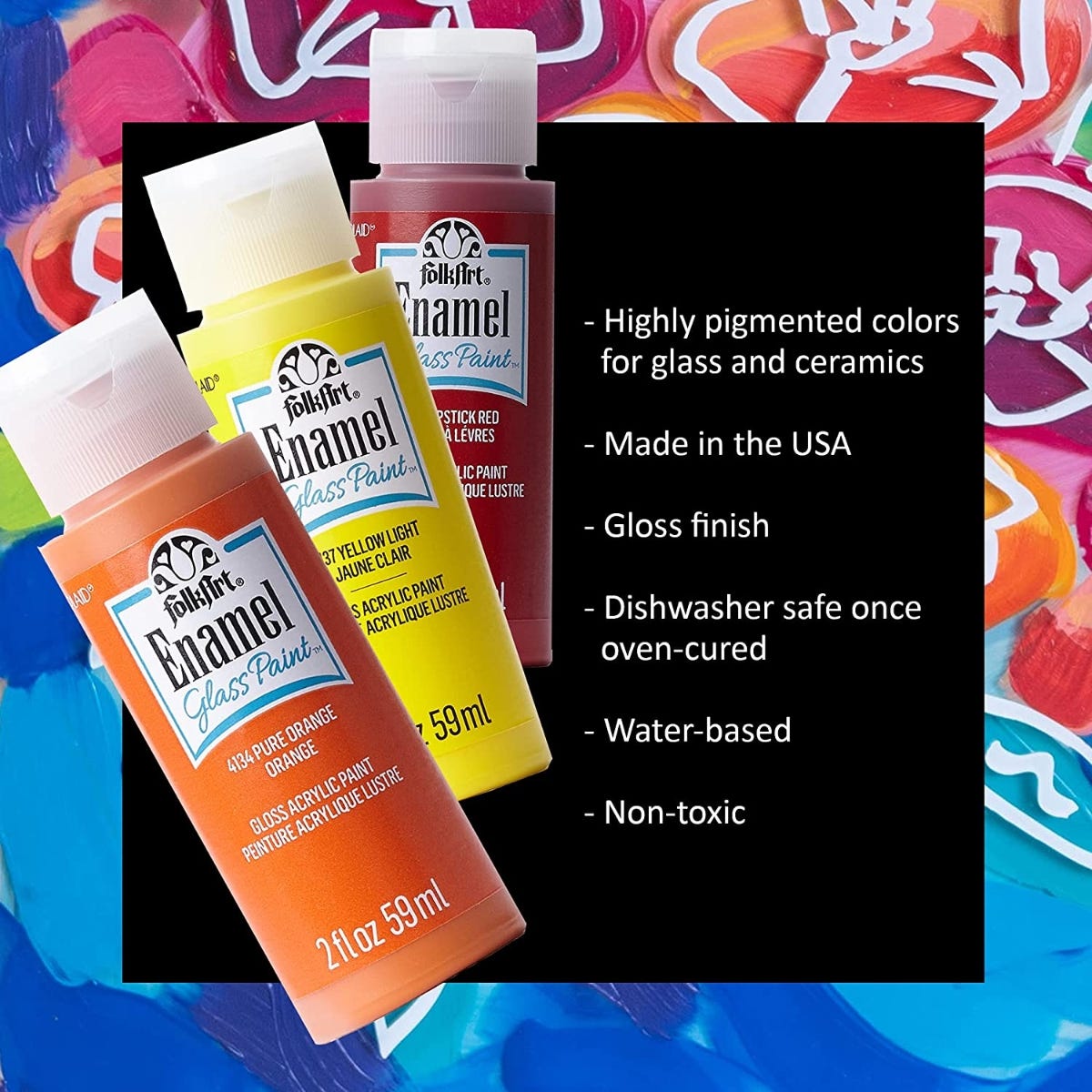 FolkArt Enamel Glass Paints 59ml
