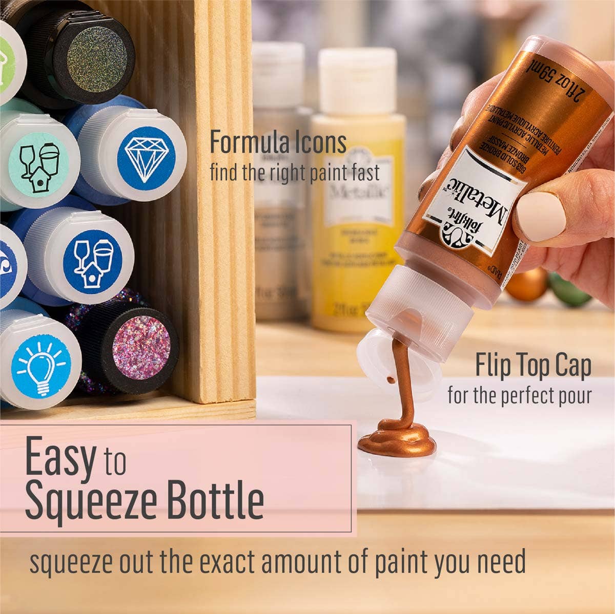 FolkArt Metallic Acrylic Paint 236ml