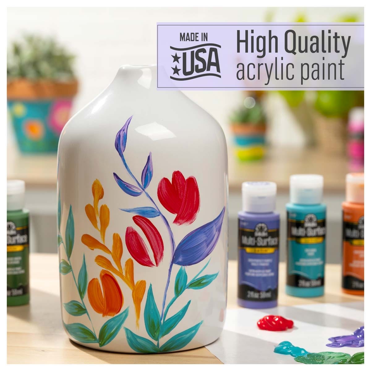 FolkArt Multi-Surface Satin Acrylic Paints 473ml