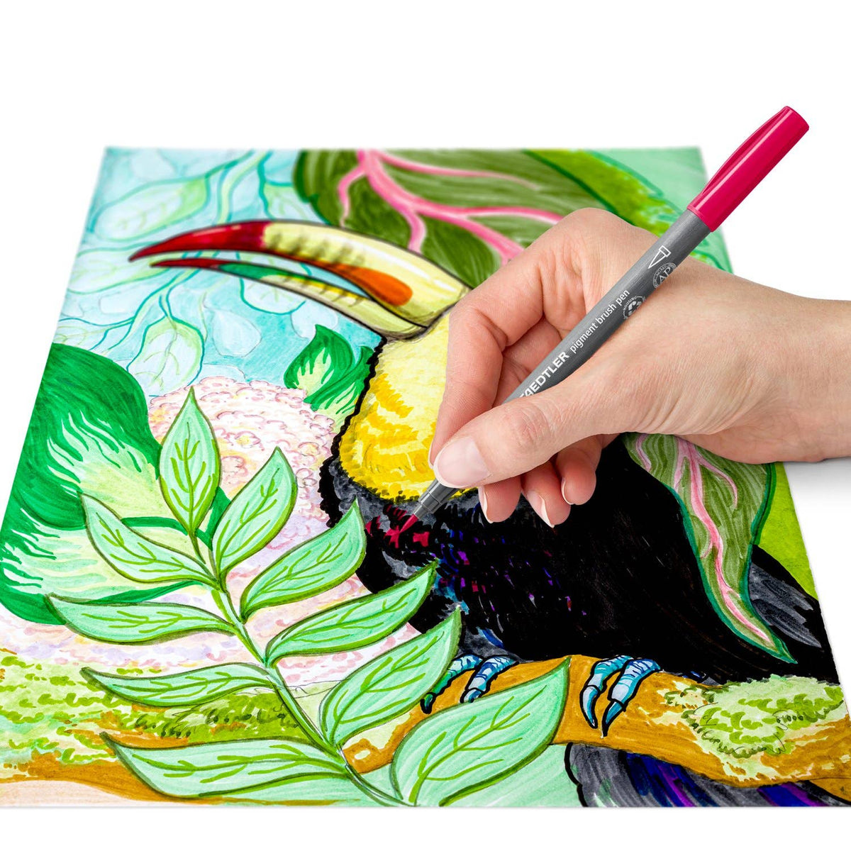 STAEDTLER Pigment Arts Brush Pen Warm Colours Set