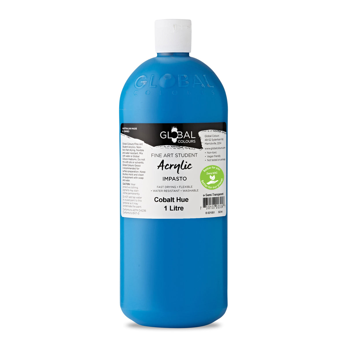 Global Colours Eco-Friendly Fine Art Acrylic Paints 1 Litre