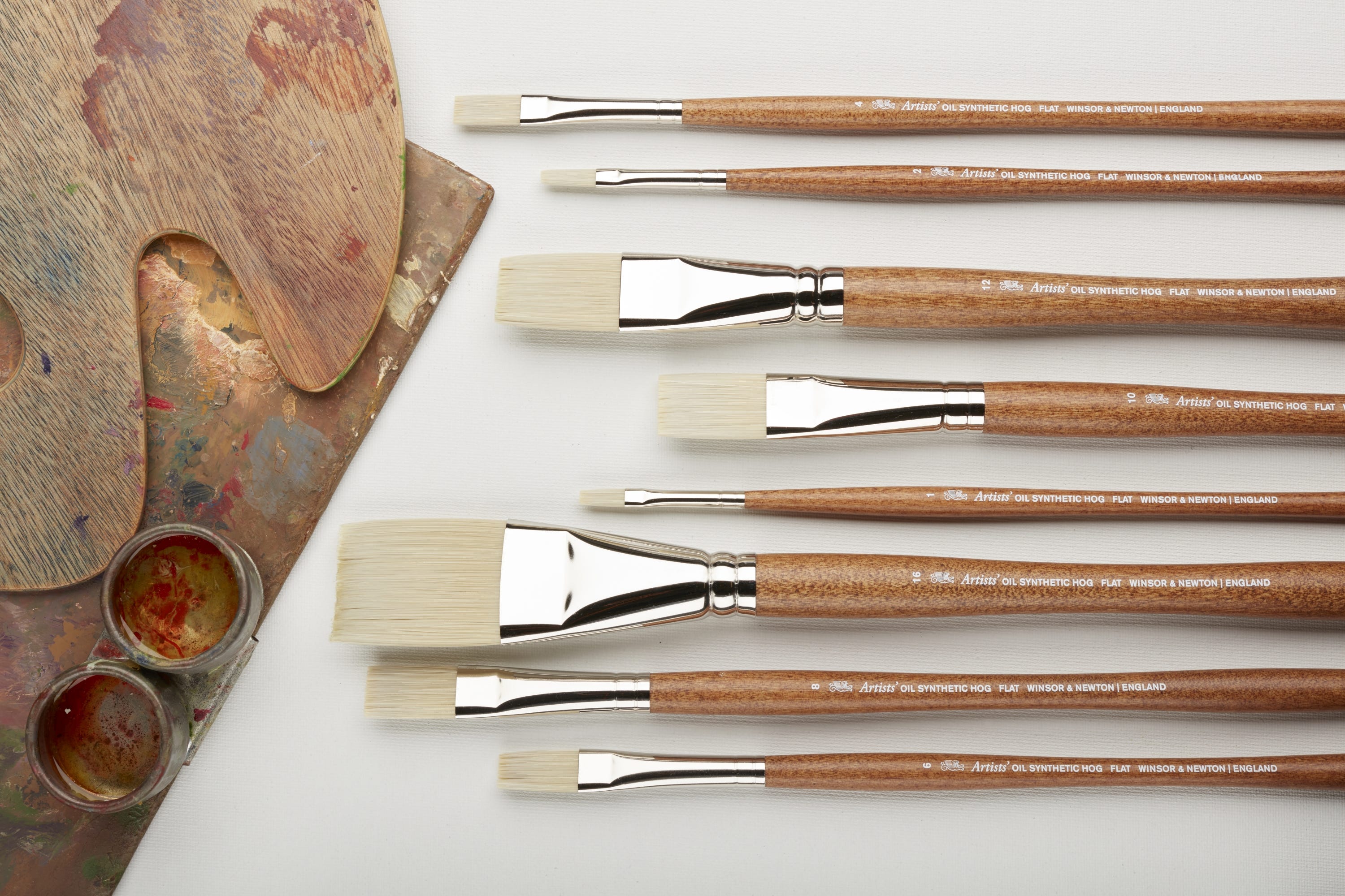 Winsor & Newton Artists' Oil Synthetic Hog Flat Brushes