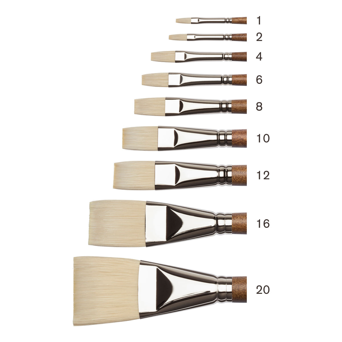 Winsor & Newton Artists' Oil Synthetic Hog Flat Brushes