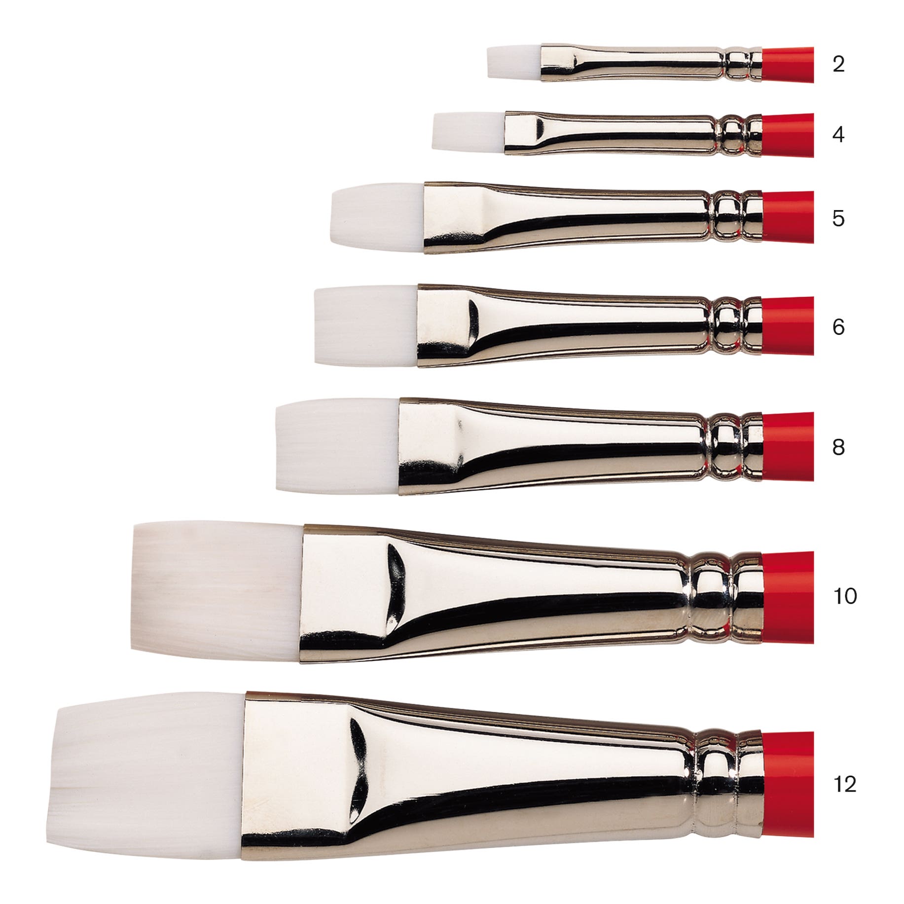 Winsor & Newton University 234 Synthetic Short Handle Flat Brushes