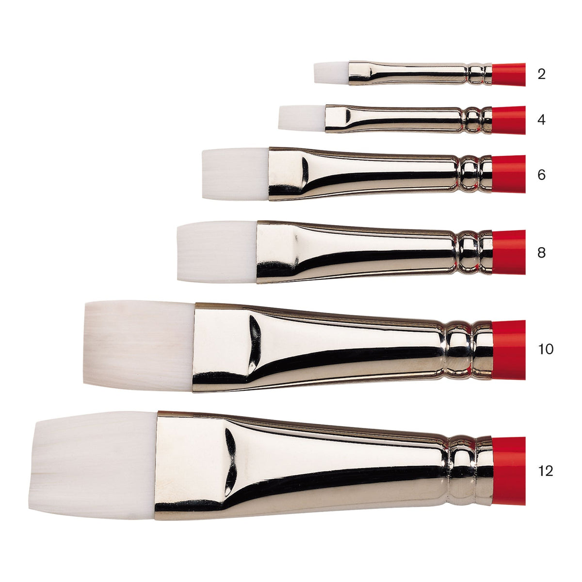 Winsor & Newton University 237 Synthetic Long Handle Flat Brushes