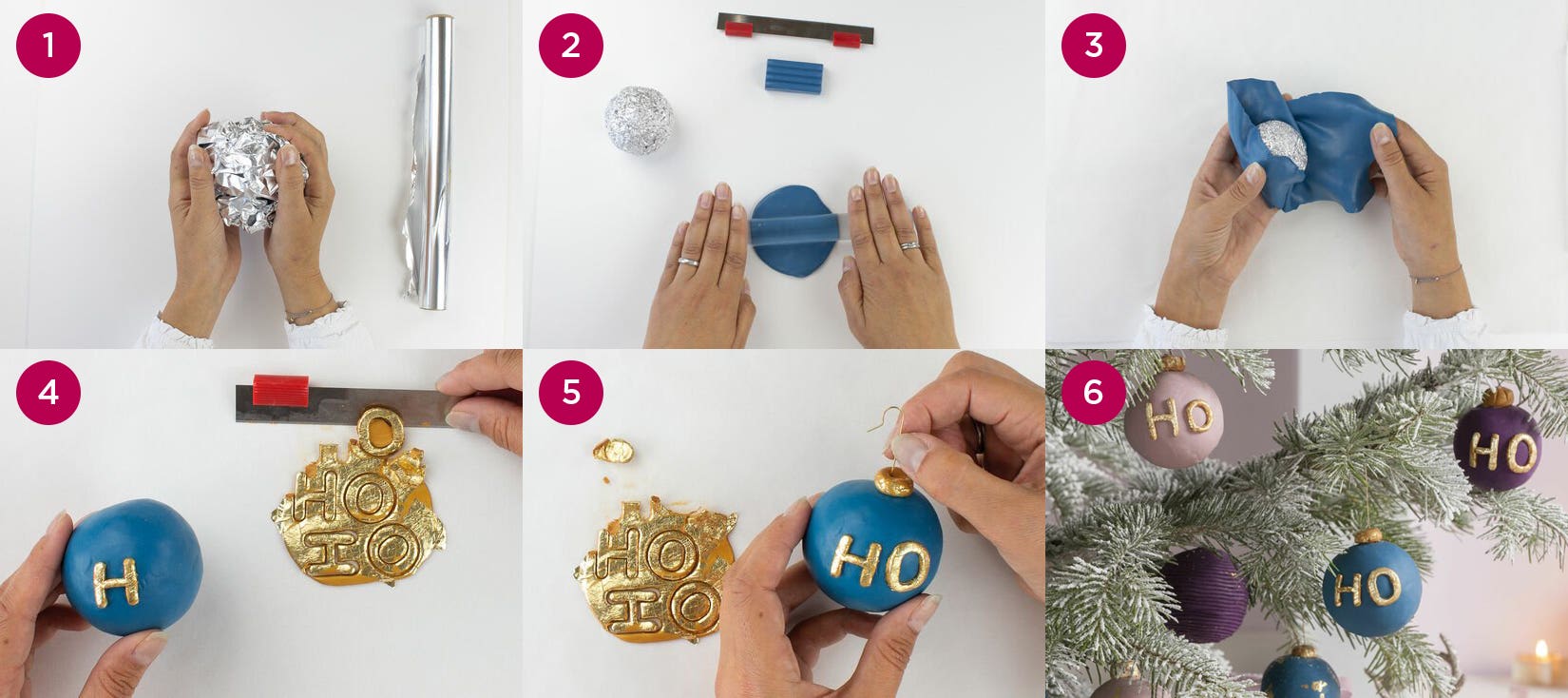 FIMO DIY Christmas Baubles