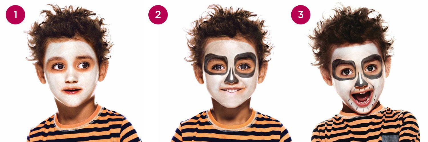 Cheeky Skeleton Face Paint
