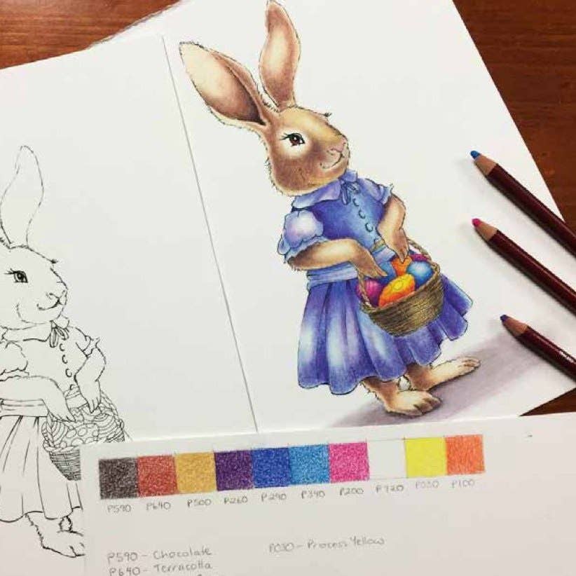 Create Your Own Easter Bunny Artwork with Derwent Pastel Pencils!