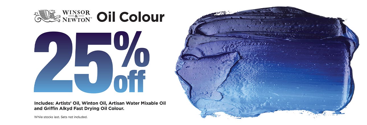 25% OFF Winsor & Newton Oil Colour