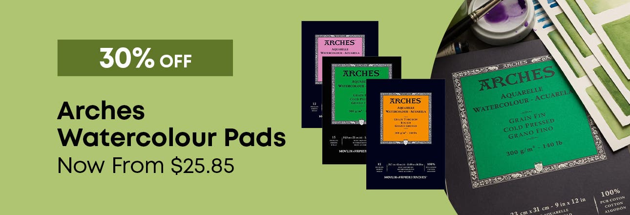 30% OFF Arches Watercolour Pads