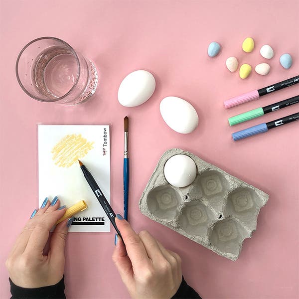 Watercolour Technique on Eggs 1