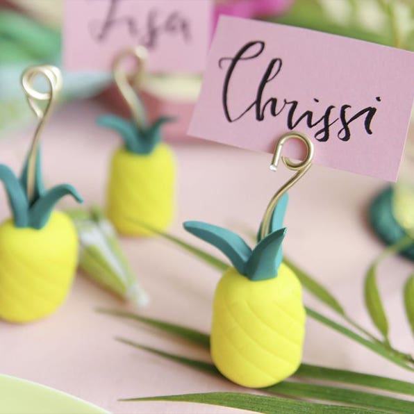 FIMO Pineapple Name Tag Project