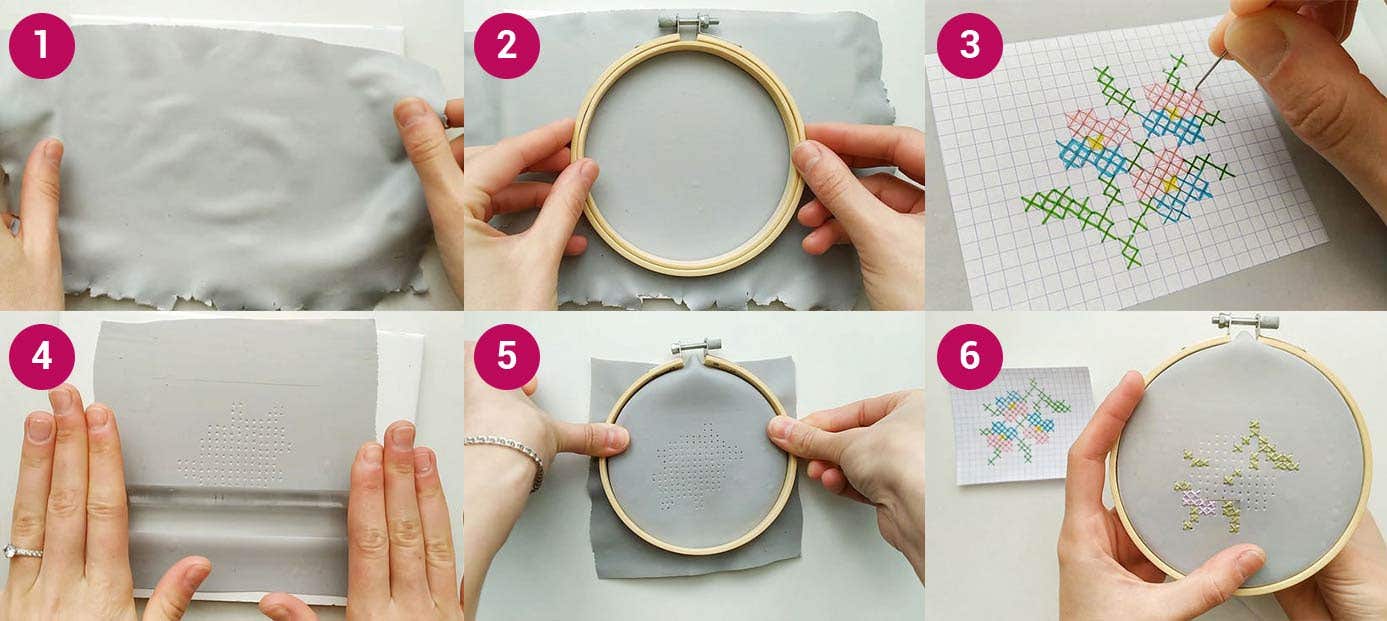 FIMO Embroidery Hoop Steps