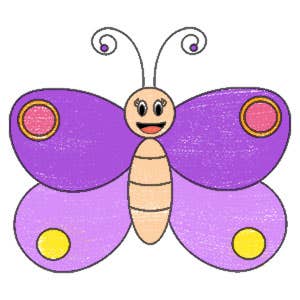 flying butterfly drawings for kids