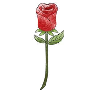 How to draw a rose