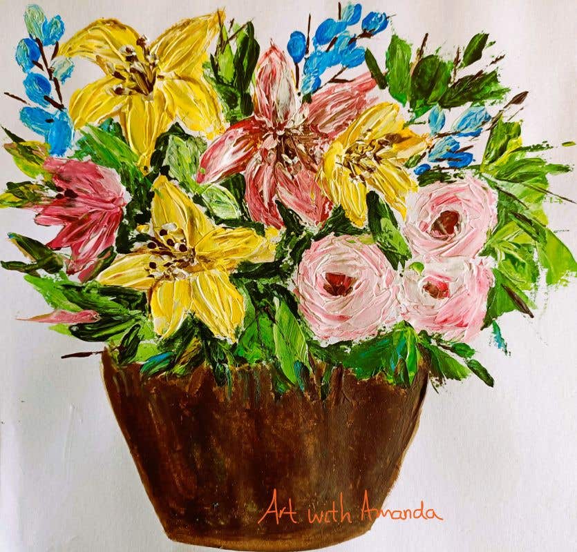 Joyful Floral Palette Knife Painting Workshop
