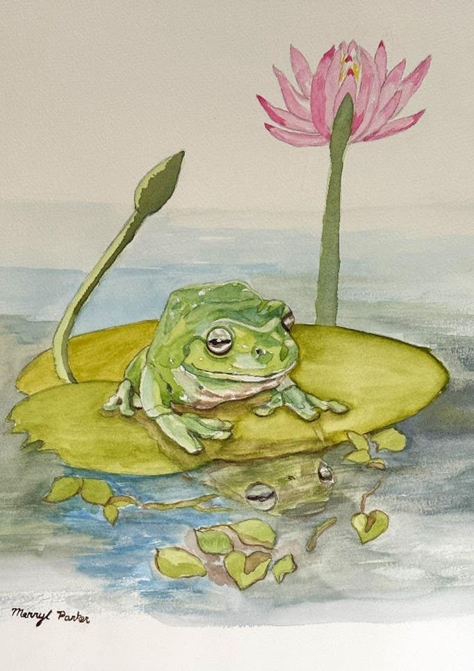Frog on Lily Pad Watercolour Workshop
