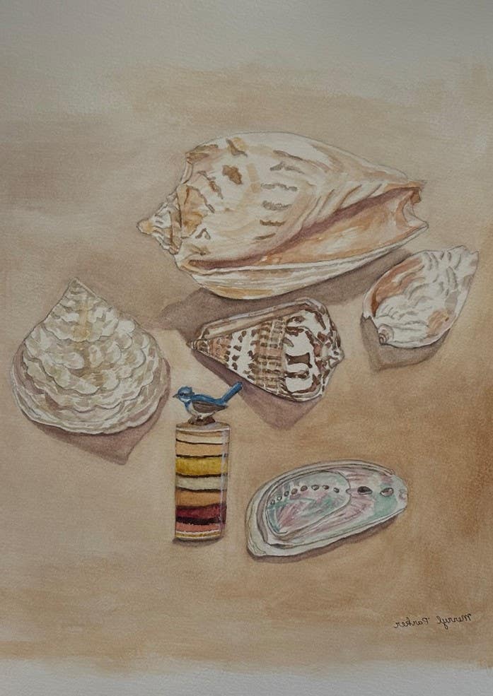Seashells on the Sand Watercolour Workshop