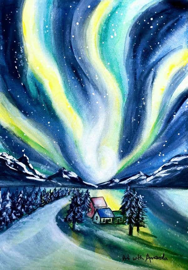 Northern Lights – Watercolour Class