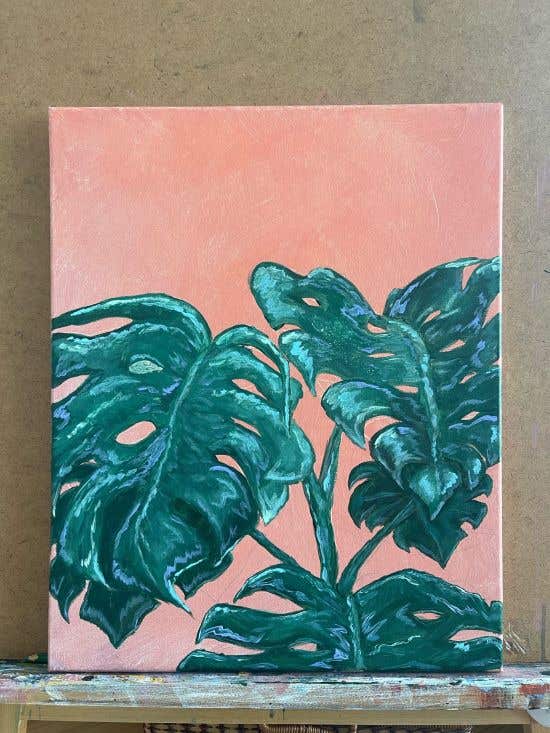 Monstera Acrylic Painting Workshop